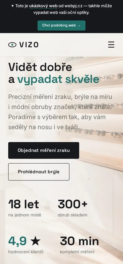 Ukázka na mobilu