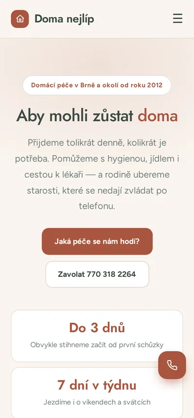 Ukázka na mobilu