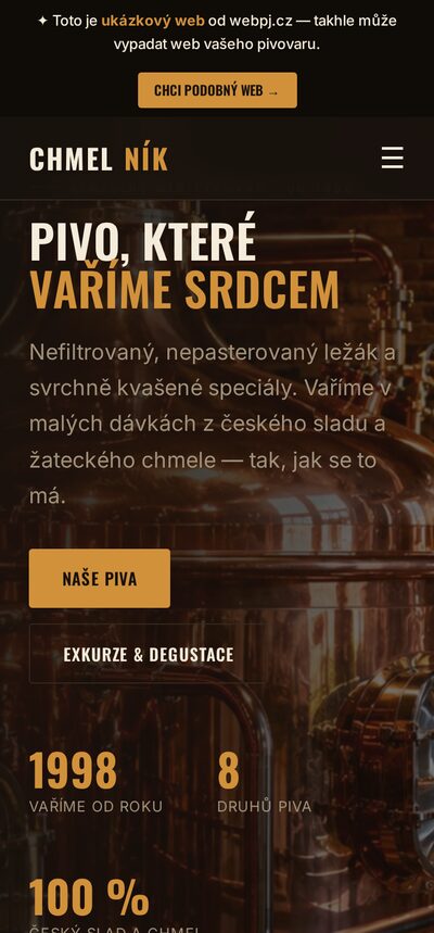 Ukázka na mobilu