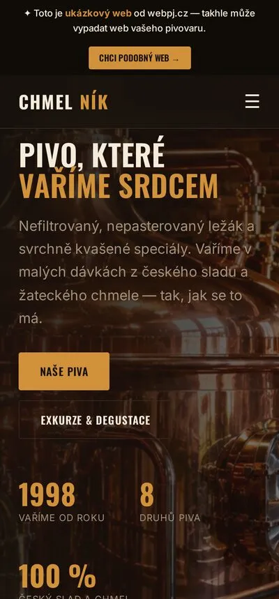 Ukázka na mobilu