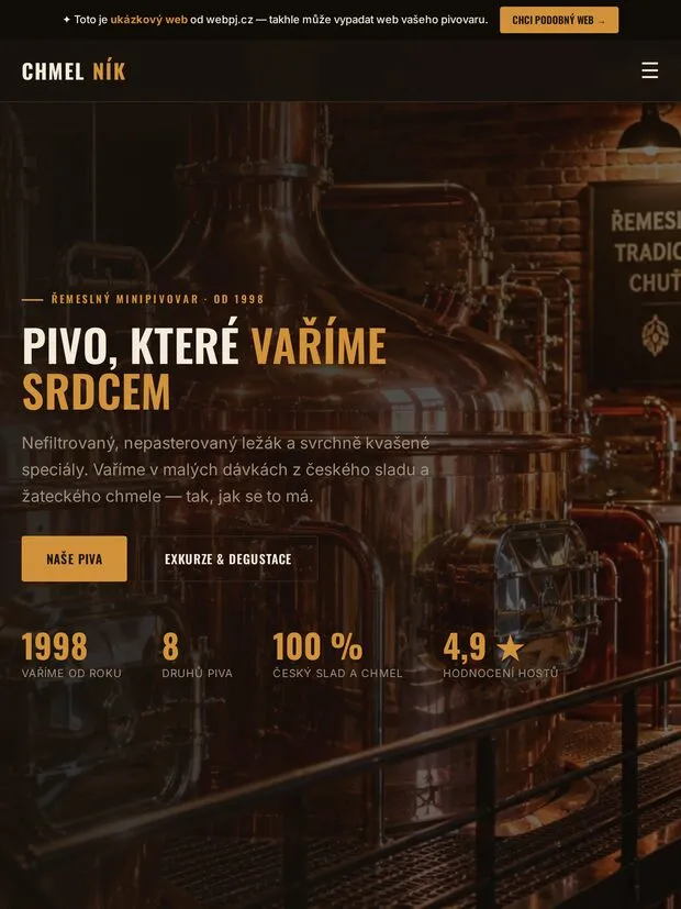 Ukázka na tabletu