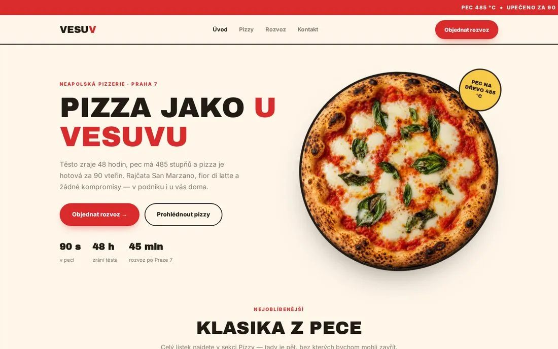 VESUV — neapolská pizzerie