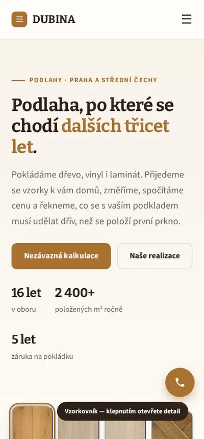 Ukázka na mobilu