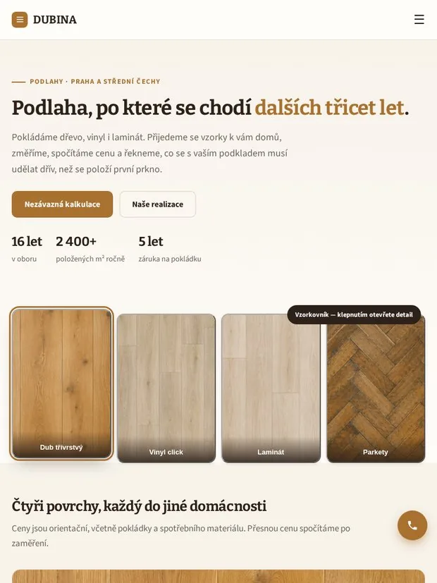 Ukázka na tabletu