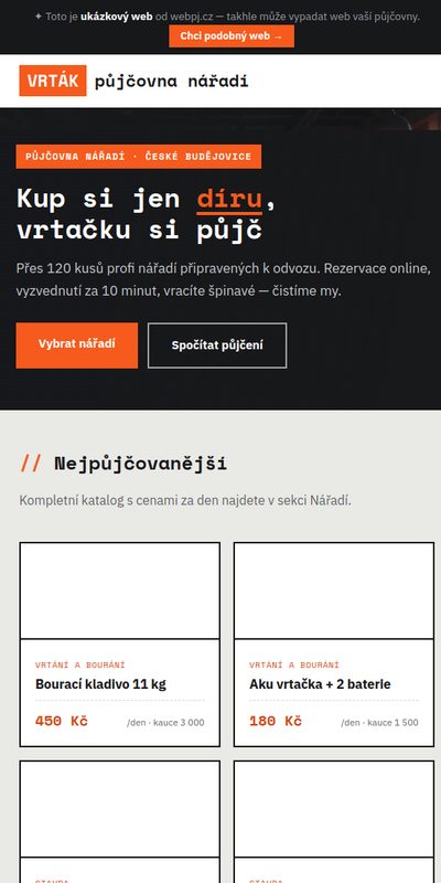 Ukázka na mobilu