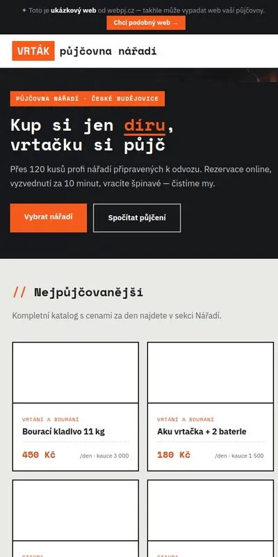 Ukázka na mobilu