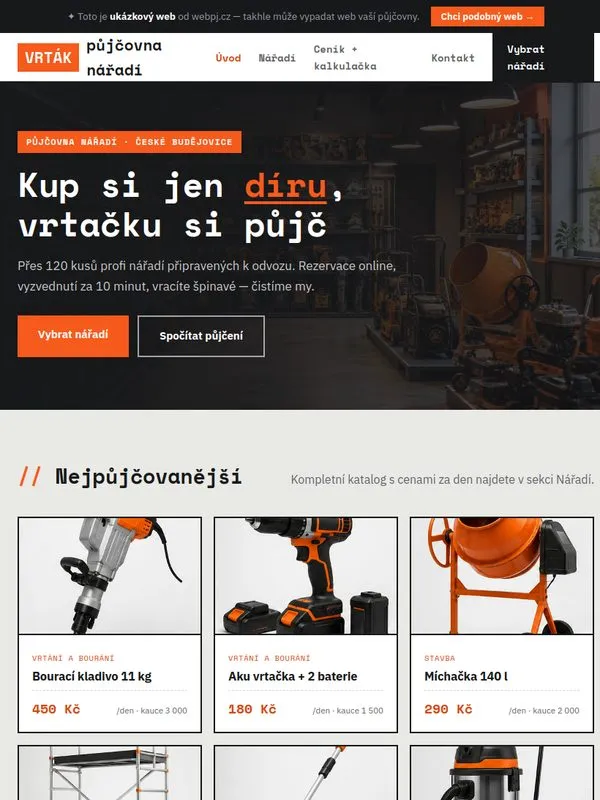 Ukázka na tabletu