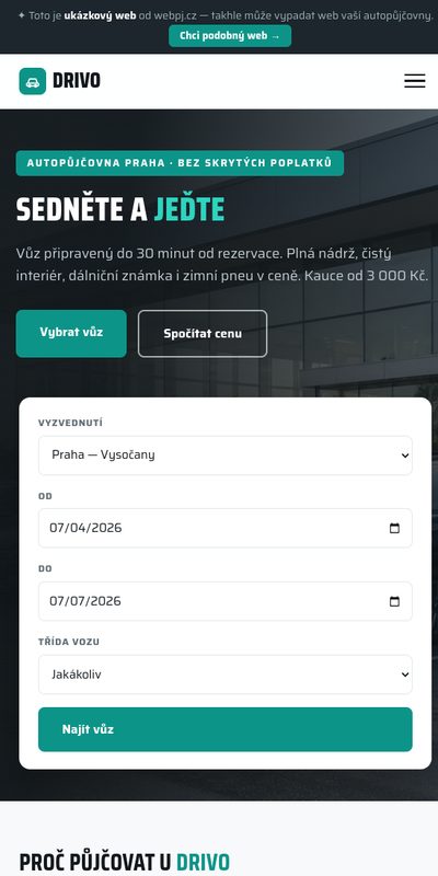 Ukázka na mobilu