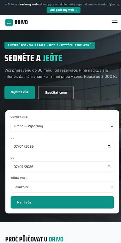 Ukázka na mobilu
