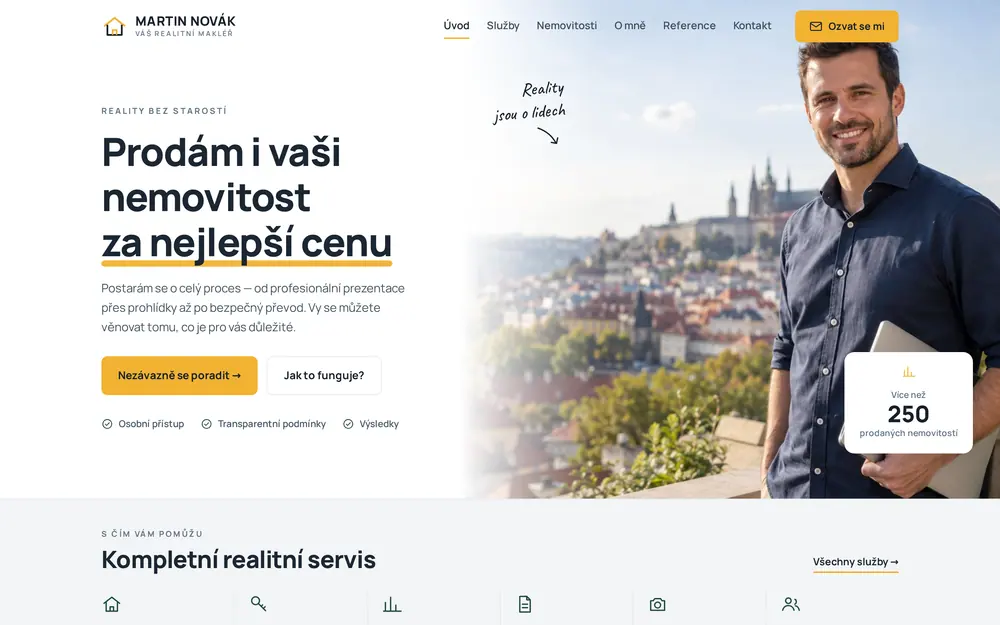 Ukázka: Weby pro realitní kanceláře
