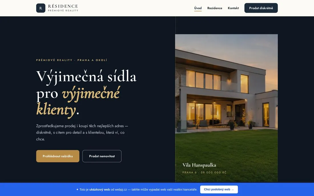 RÉSIDENCE — prémiové reality