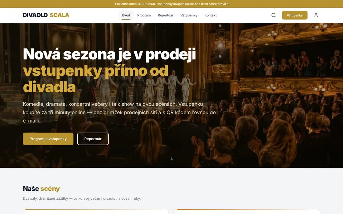 Divadlo SCALA — dvě scény