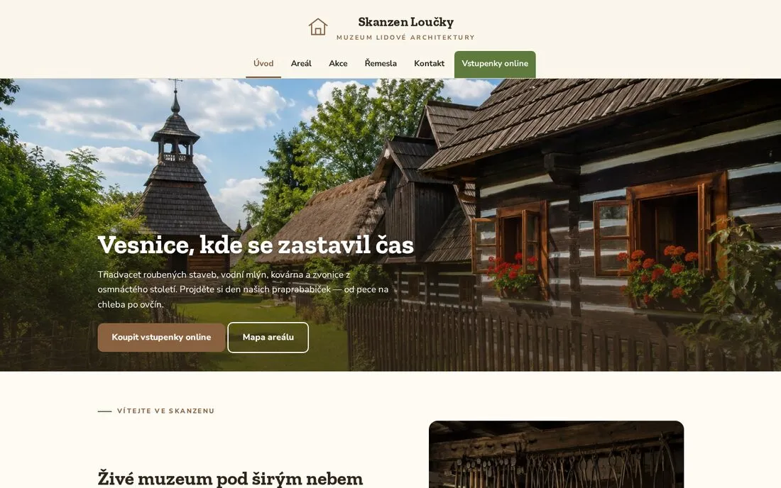 Skanzen Loučky — lidová architektura