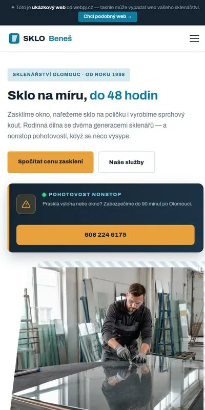 Ukázka na mobilu