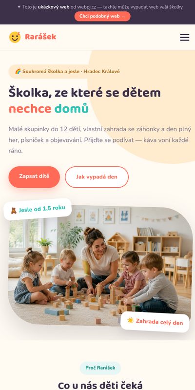 Ukázka na mobilu