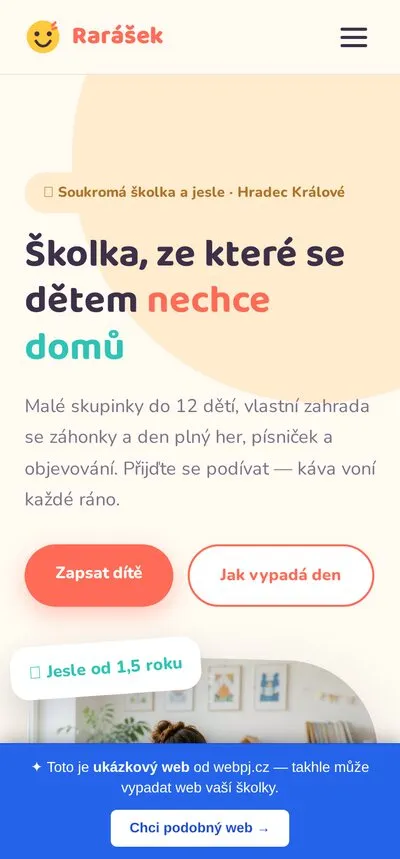Ukázka na mobilu