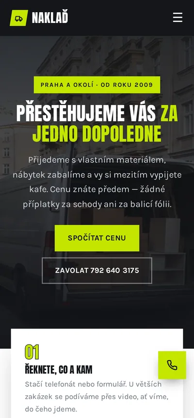 Ukázka na mobilu