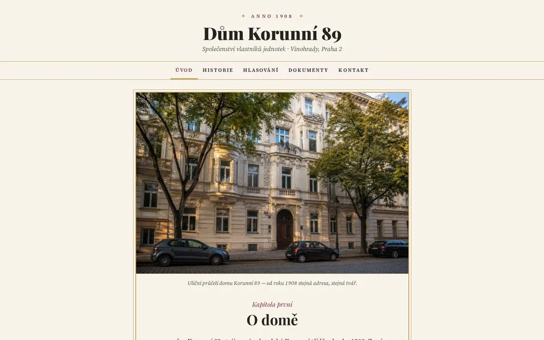 Dům Korunní 89 — prvorepublikový činžák