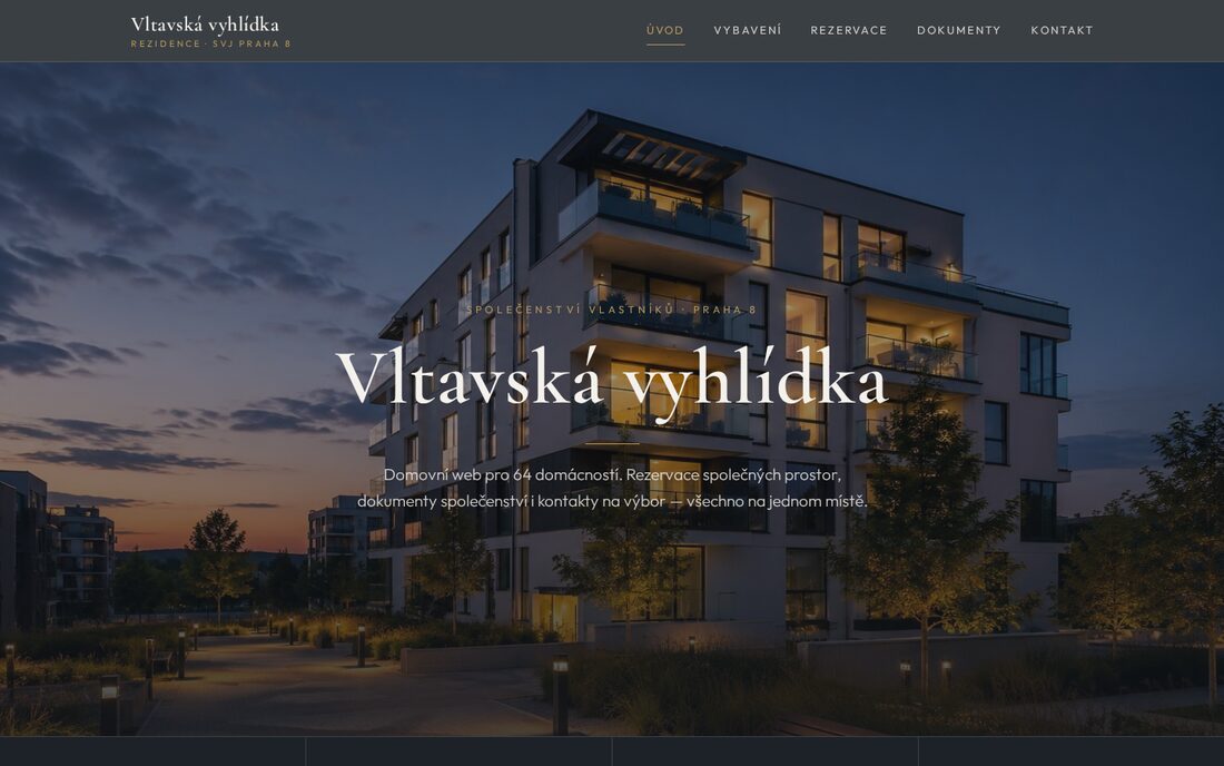 Rezidence Vltavská vyhlídka — novostavba