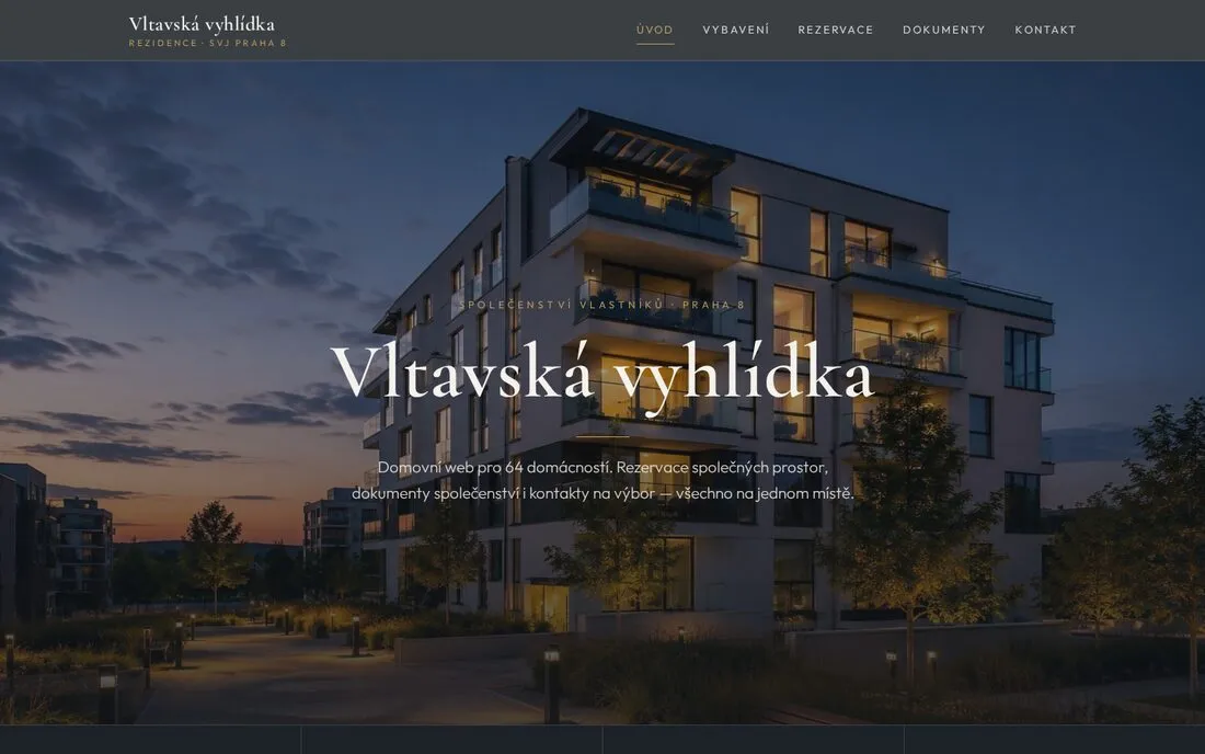 Rezidence Vltavská vyhlídka — novostavba