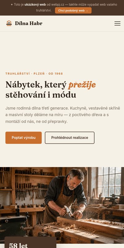 Ukázka na mobilu