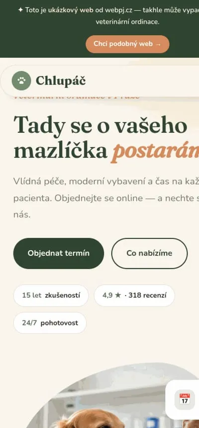 Ukázka na mobilu