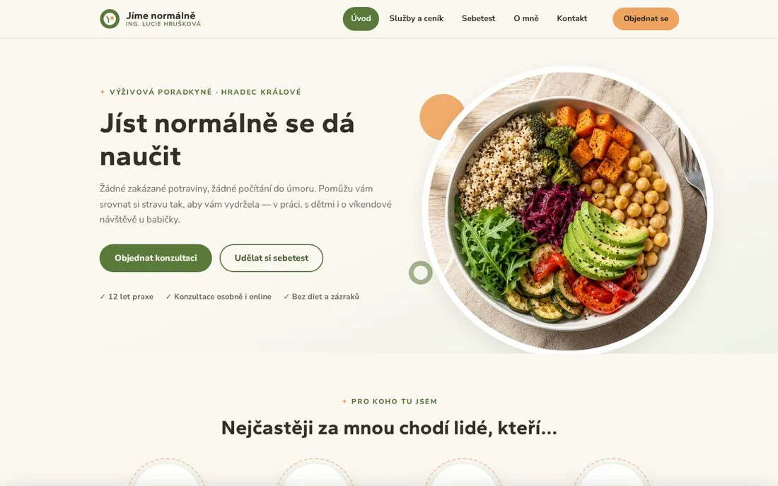 Jíme normálně — výživová poradkyně