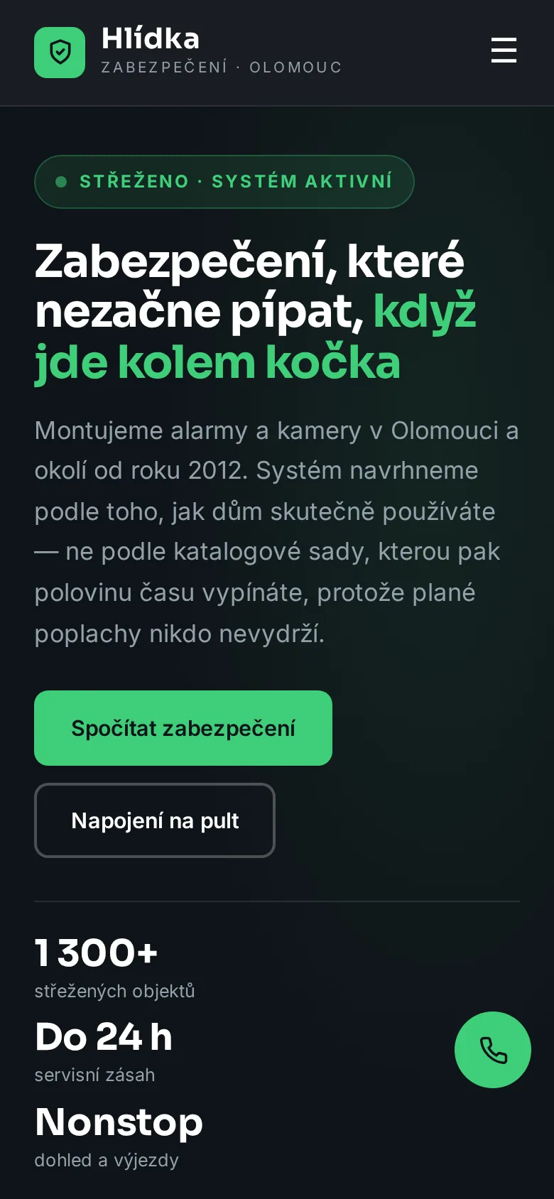 Ukázka na mobilu