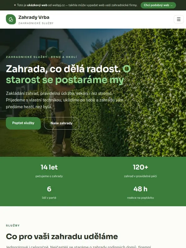 Ukázka na tabletu