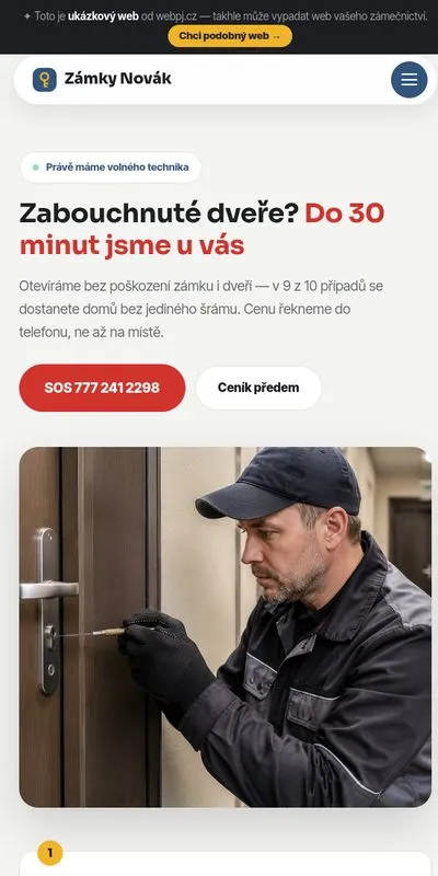 Ukázka na mobilu