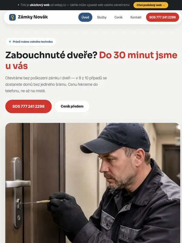 Ukázka na tabletu