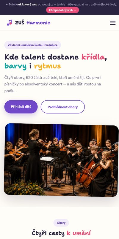 Ukázka na mobilu