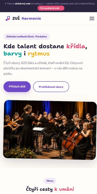 Ukázka na mobilu