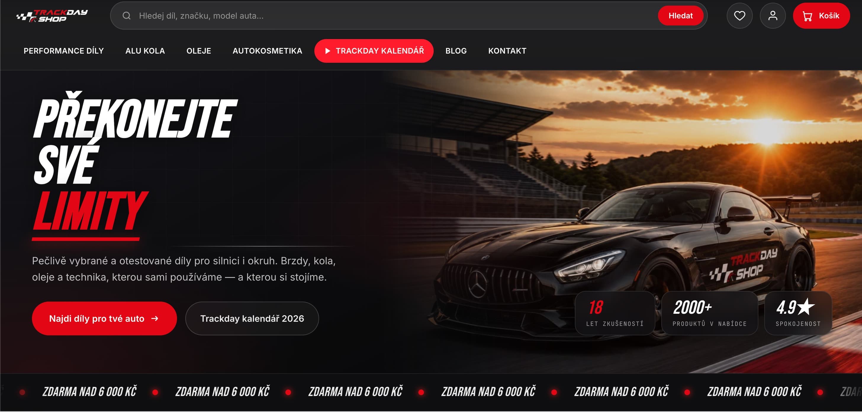 E-shop na míru Trackdayshop