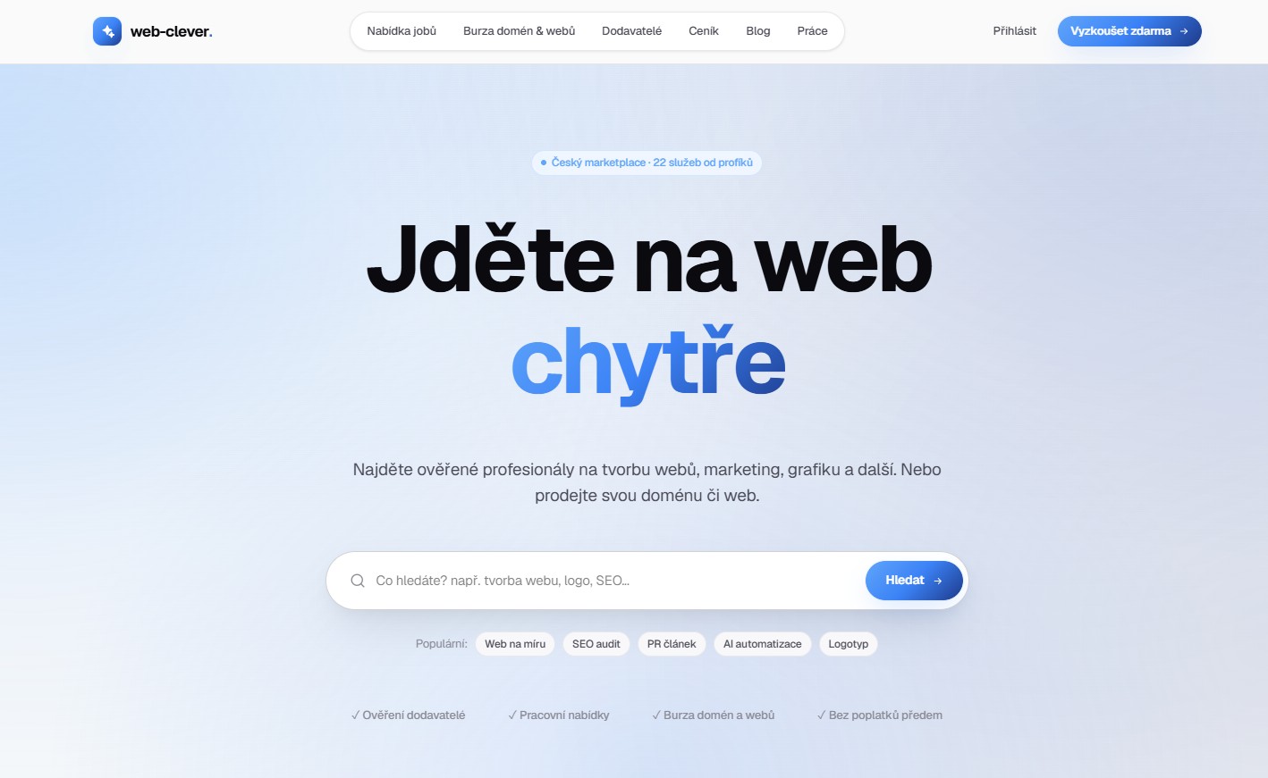 Web-Clever.cz - Marketplace pro freelancery