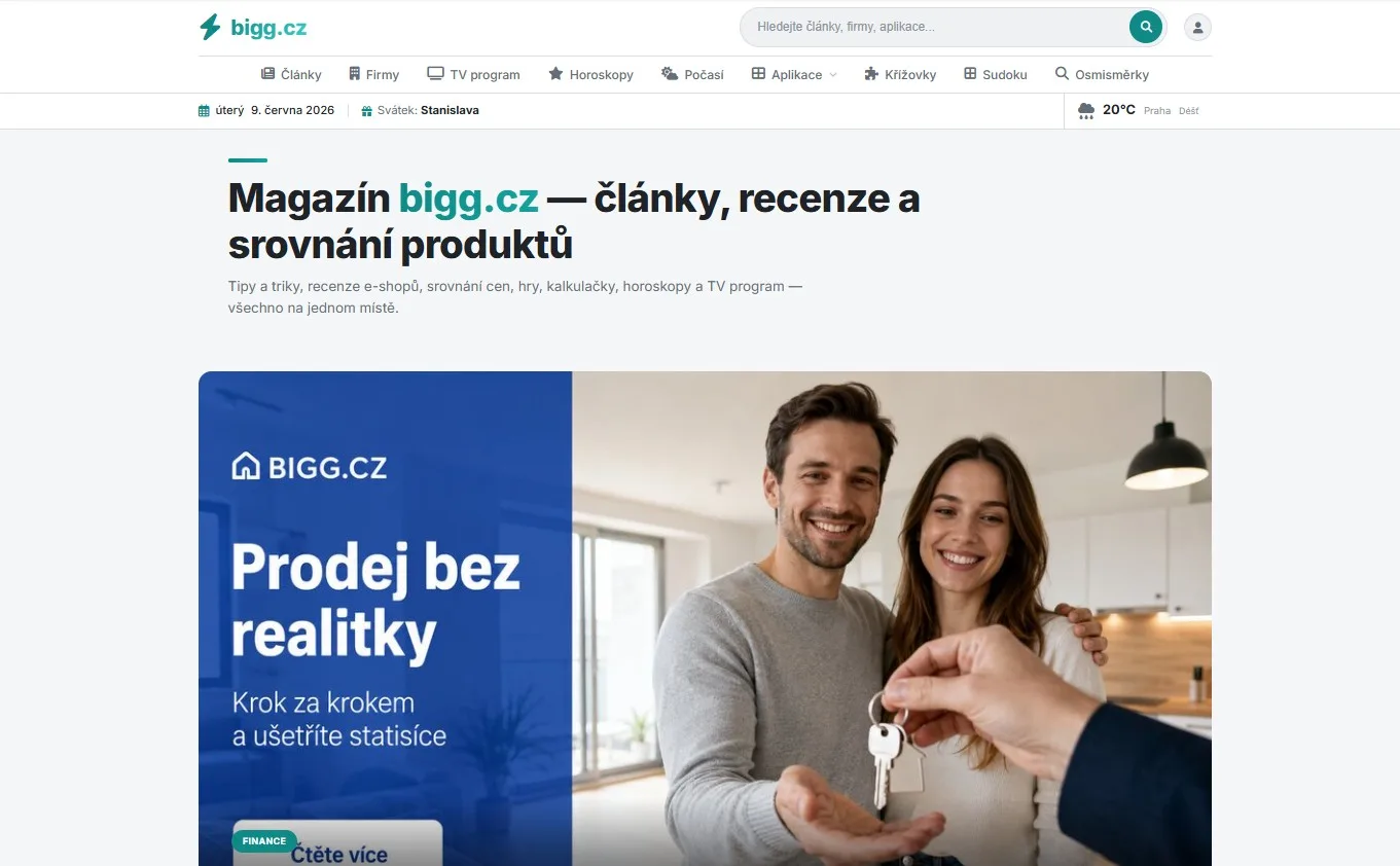 BIGG.cz - Zpravodajsko-lifestylový magazín