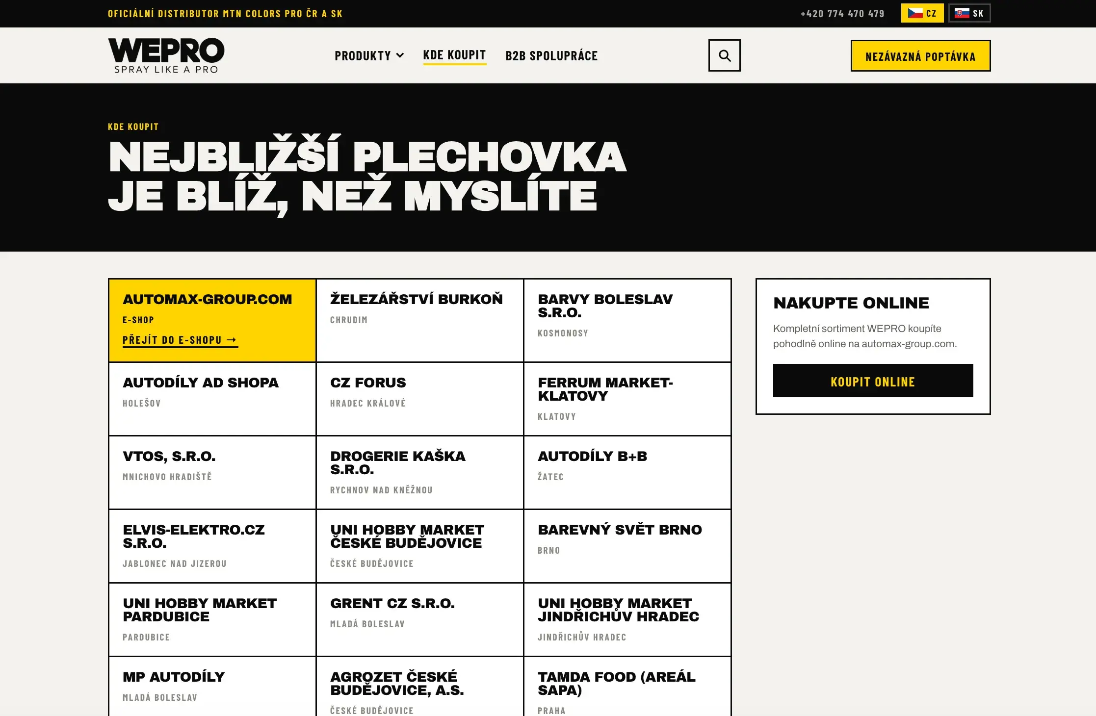 WEPRO – web pro nový brand od MTN pro Česko i Slovensko — ukázka 5
