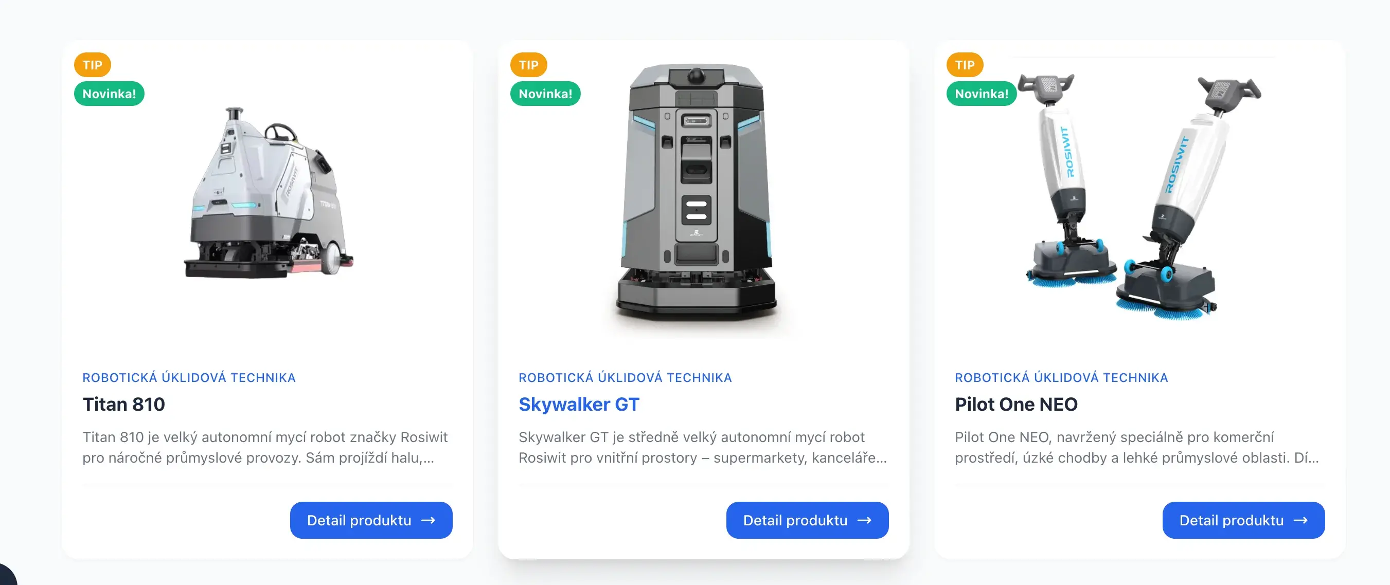 StrojeProÚklid.cz – web, který rozjel novou divizi — ukázka 3
