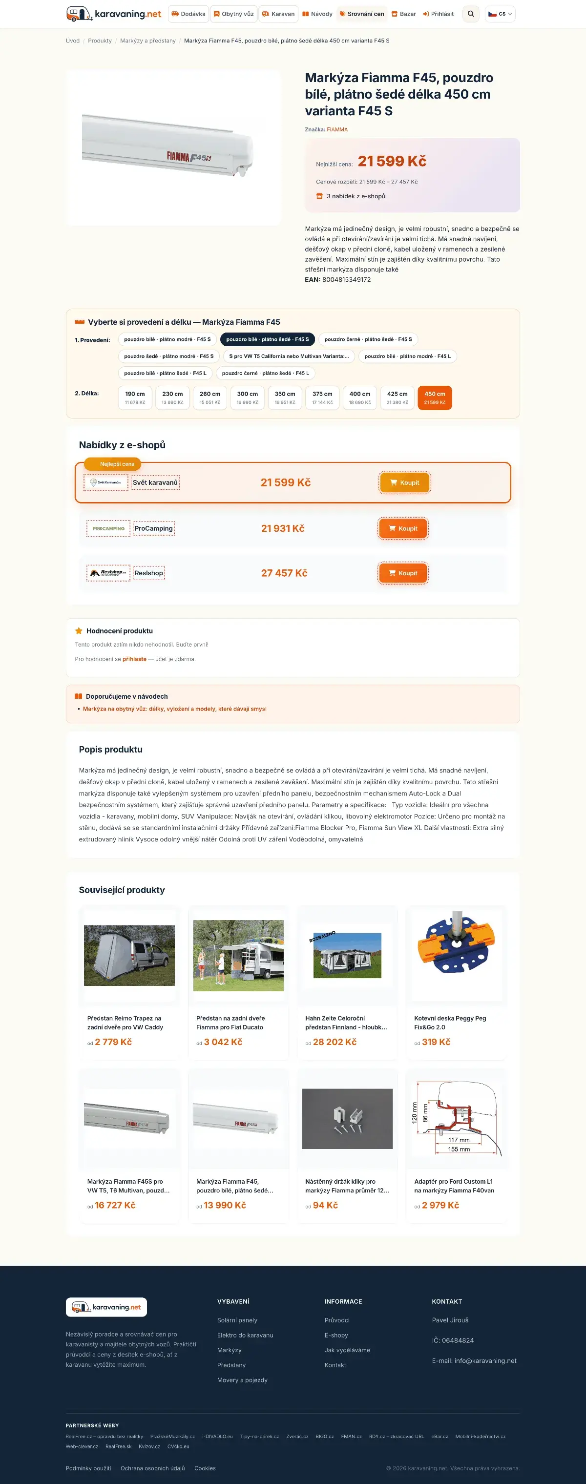 Karavaning.net – rádce a srovnávač pro karavanisty — ukázka 3