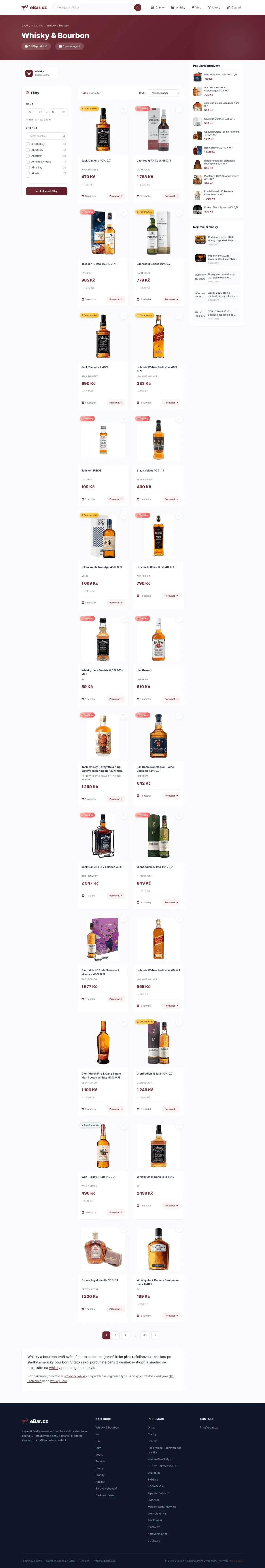 eBar.cz - Srovnávač cen alkoholu a barového vybavení — ukázka 2