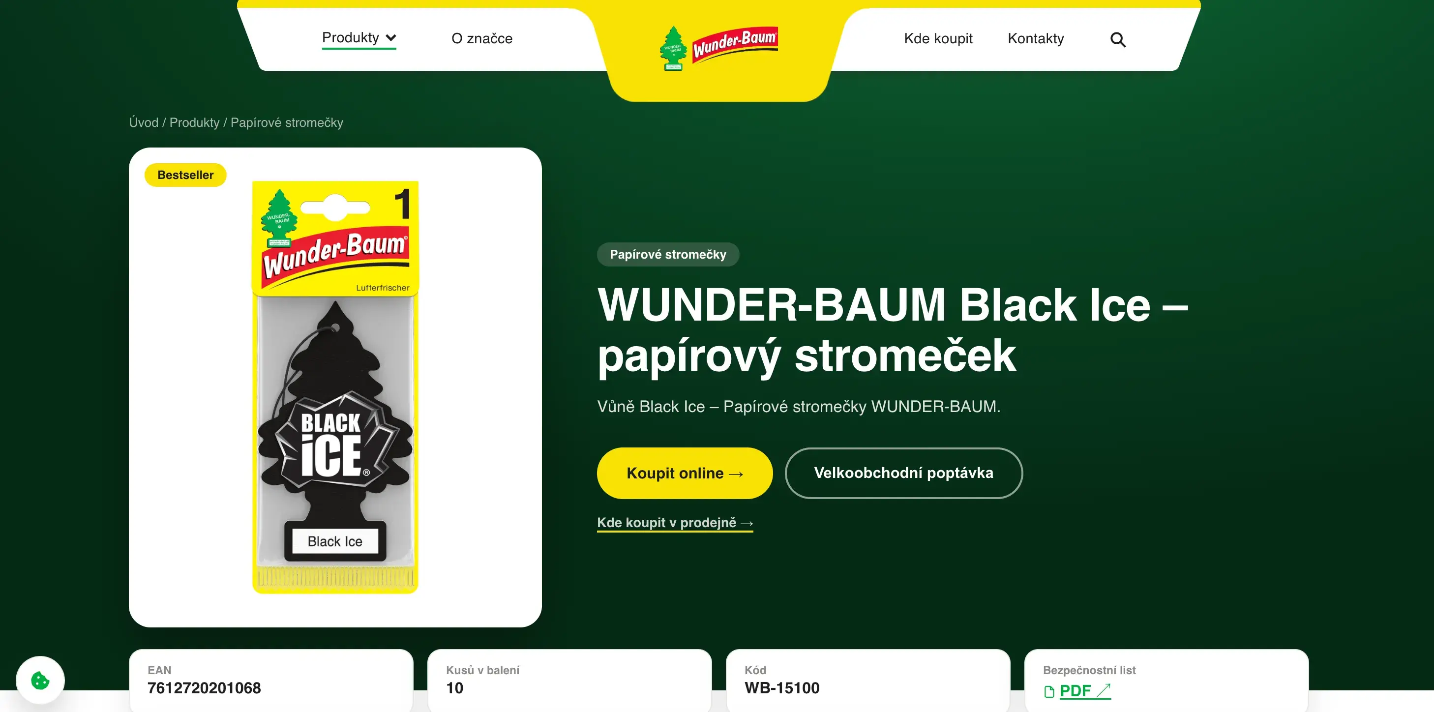WUNDER-BAUM – weby pro světoznámou značku v ČR a na Slovensku — ukázka 3