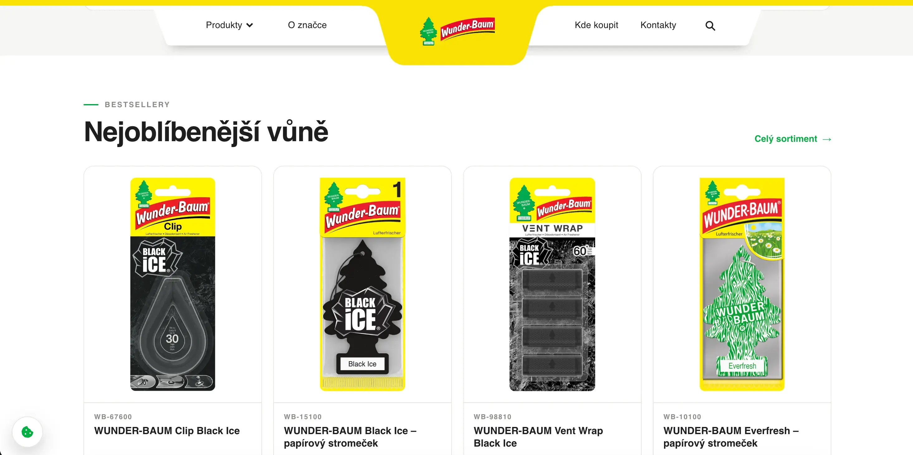 WUNDER-BAUM – weby pro světoznámou značku v ČR a na Slovensku — ukázka 2