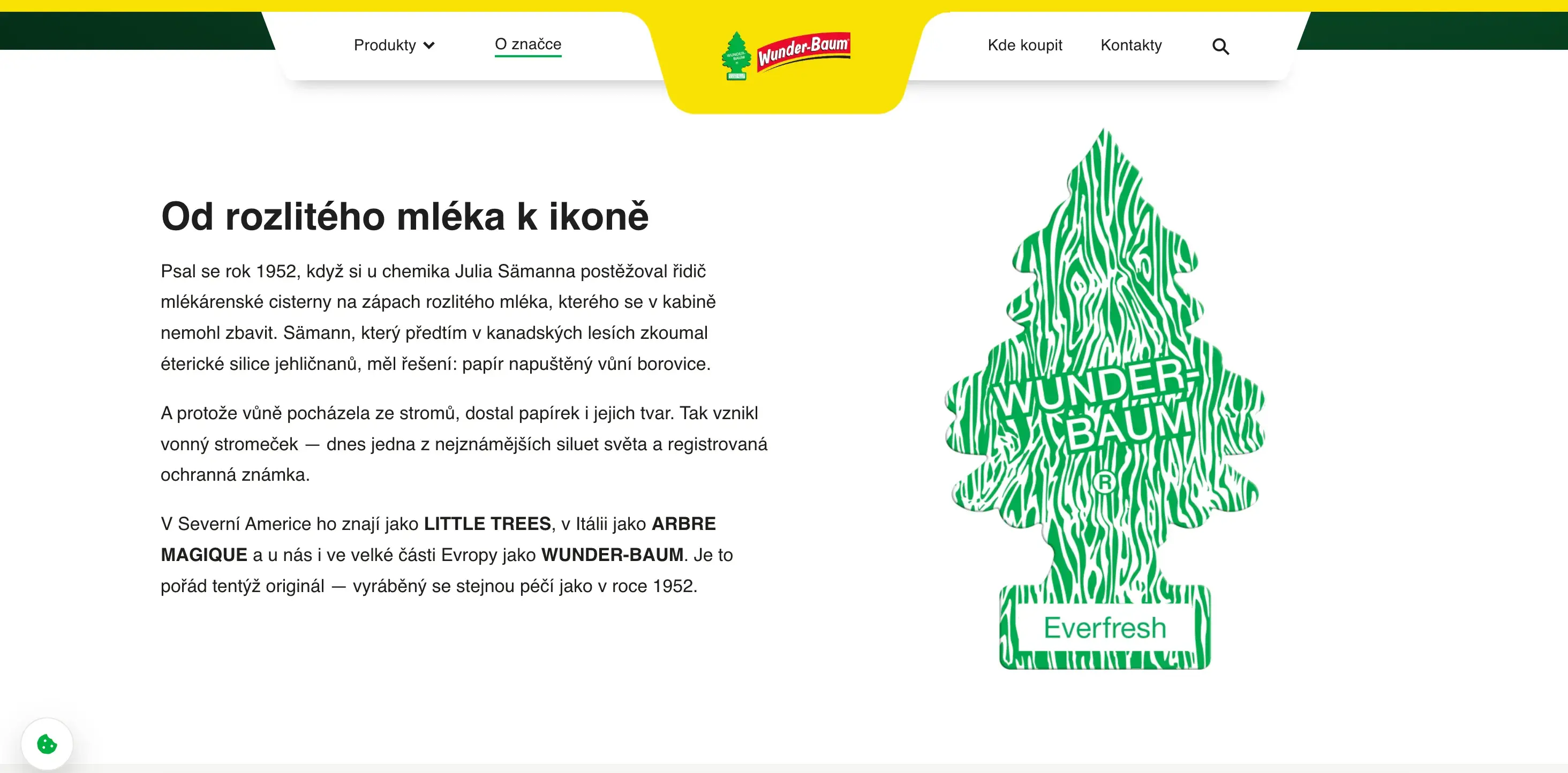 WUNDER-BAUM – weby pro světoznámou značku v ČR a na Slovensku — ukázka 5