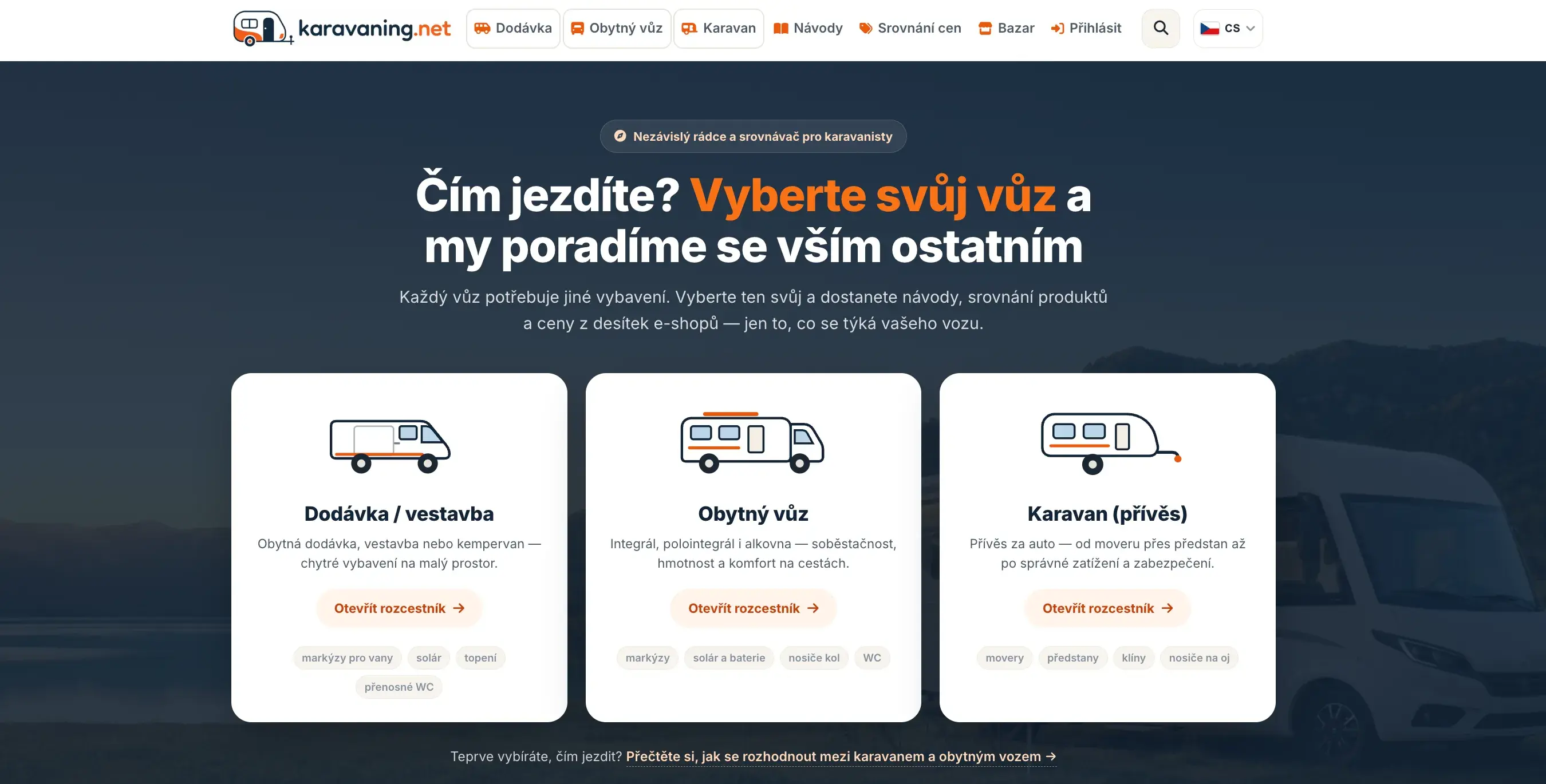 Karavaning.net – rádce a srovnávač pro karavanisty