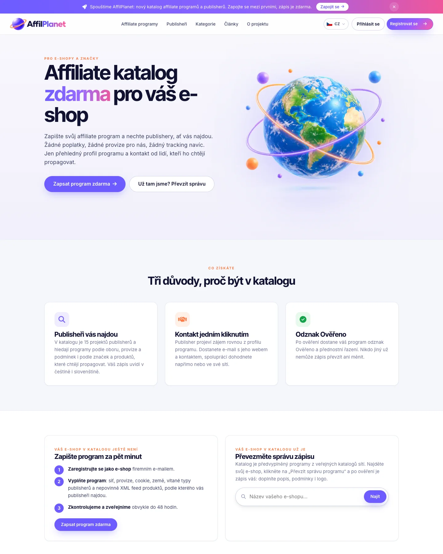 AffilPlanet.eu – katalog affiliate programů a publisherů — ukázka 5