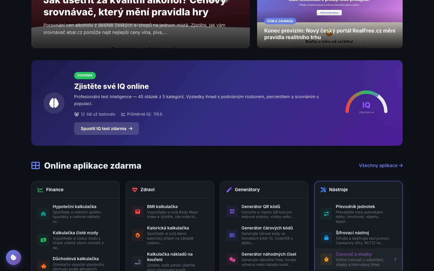 Úvod magazínu – nejnovější články z 26 tematických kategorií