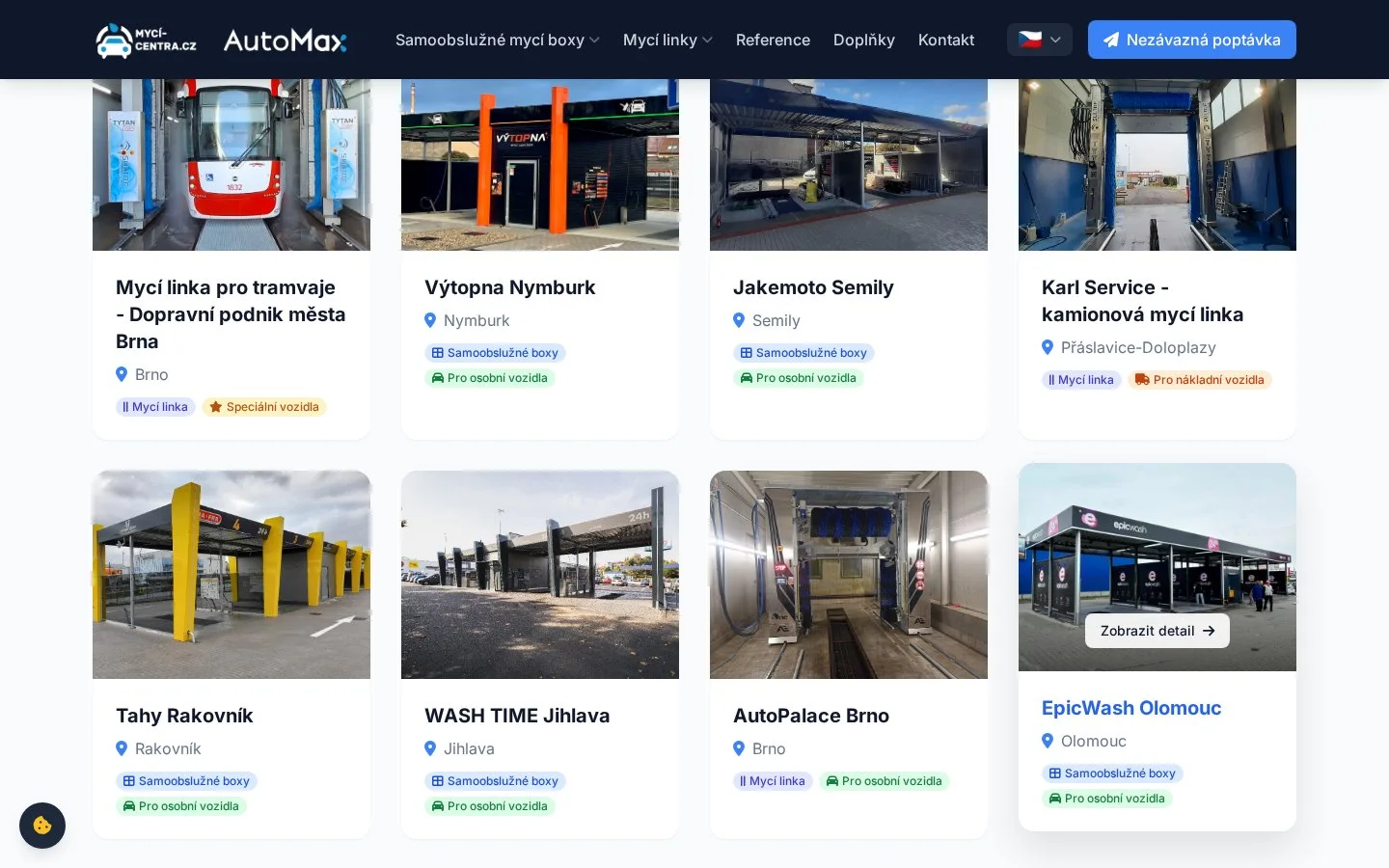 Realizace – mycí linka pro tramvaje DPMB, kamionová linka Karl Service a další projekty