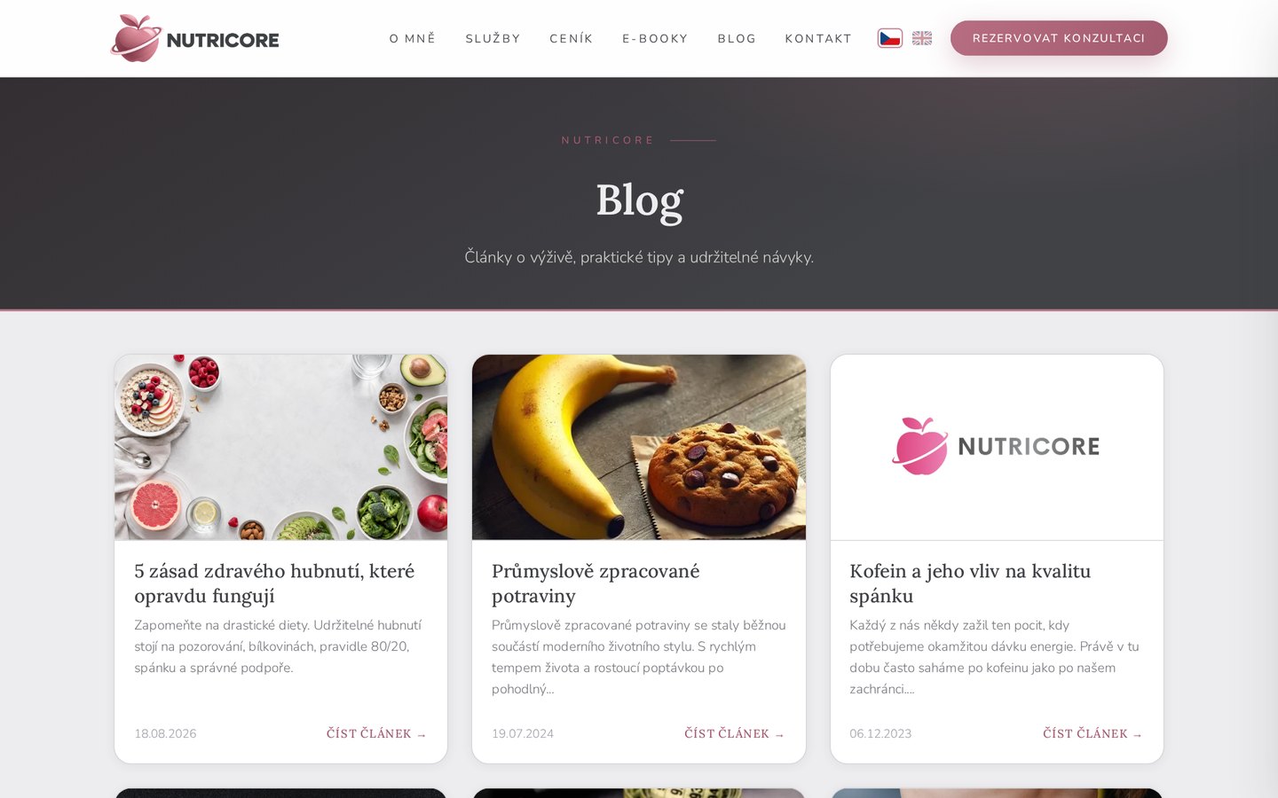 Blog s články o výživě, hubnutí a zdravých návycích