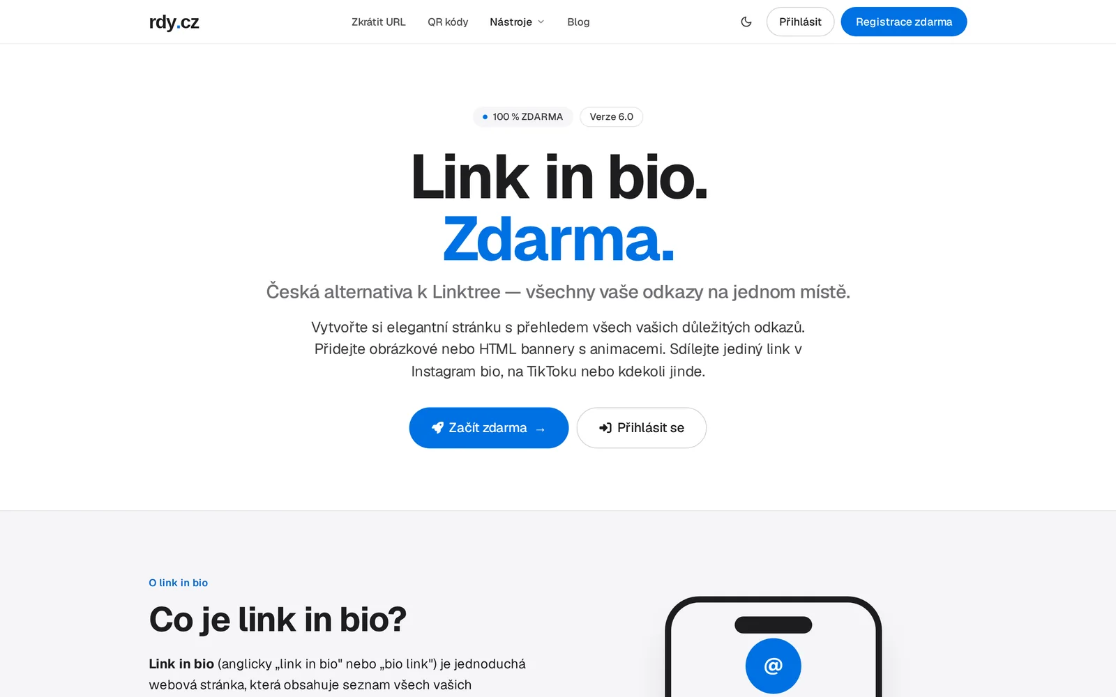 Link in bio rozcestník, česká alternativa k Linktree
