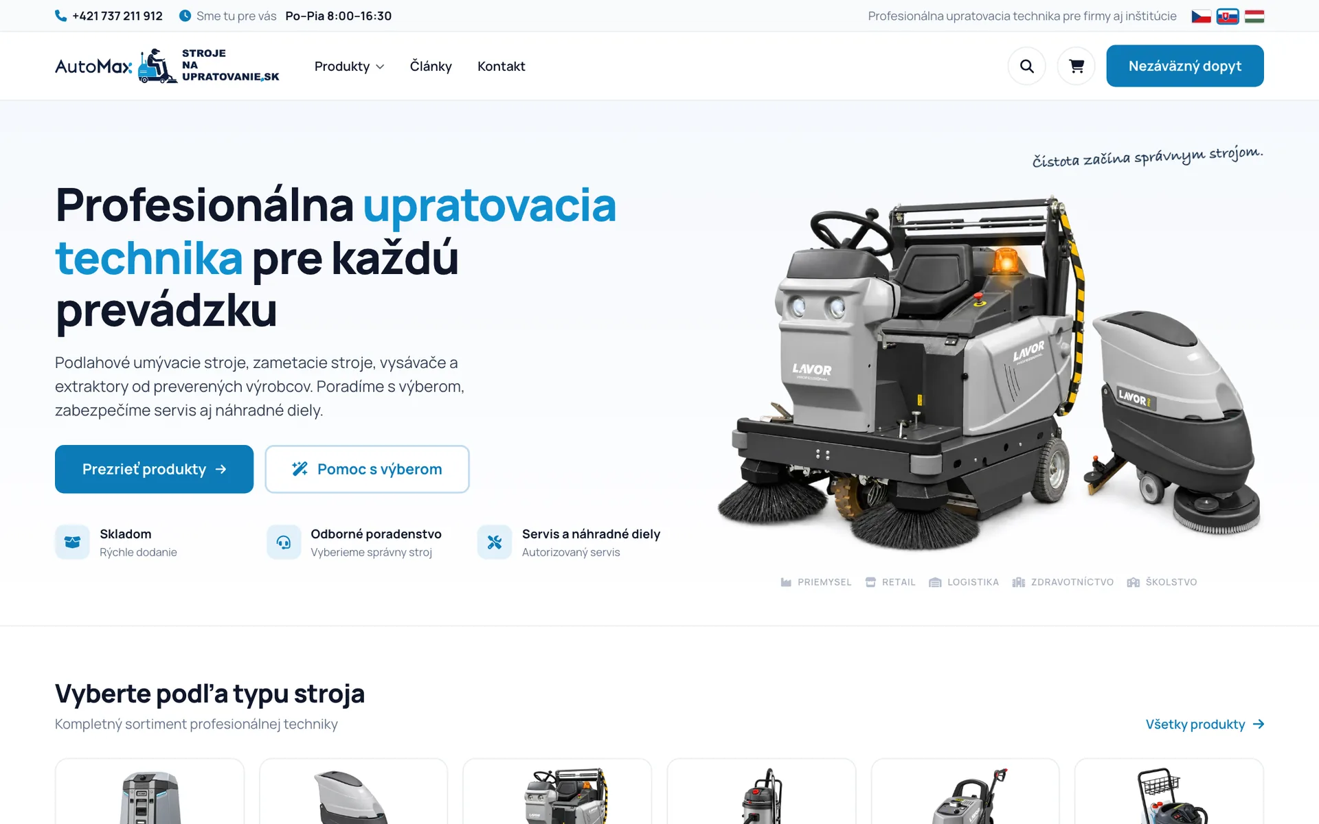 Slovenská verze e-shopu strojenaupratovanie.sk